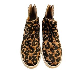 Steve Madden Claud Leopard Cheetah Print High Top Sneakers